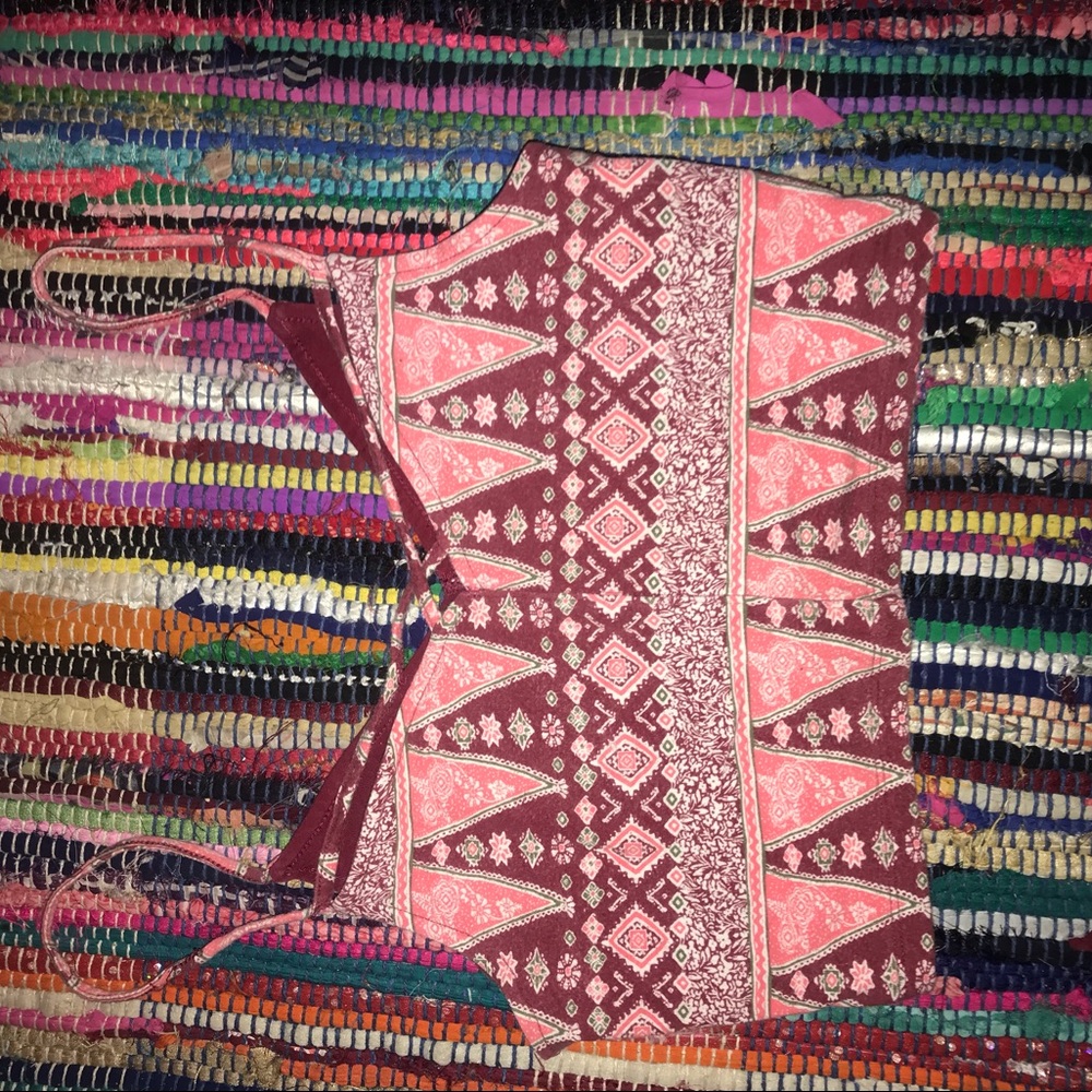 pattered cross cross bralette